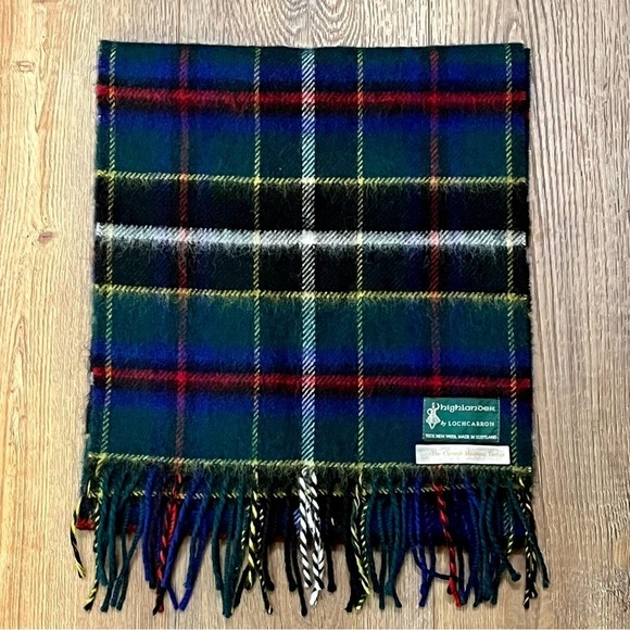 Écharpe En Pure Laine Multicolore Lochcarron – Fabriquée En Écosse, Classique Et Chaleureuse